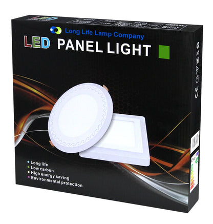 18w + 6w Square Recessed LED Ceiling Panel Light Dual Colour Cool White/Green - Energy Light Bulbs - Free delivery on all orders