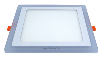 18w + 6w Square Recessed LED Ceiling Panel Light Dual Colour Cool White/Red - Energy Light Bulbs - Free delivery on all orders