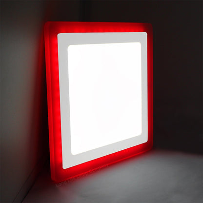 18w + 6w Square Recessed LED Ceiling Panel Light Dual Colour Cool White/Red - Energy Light Bulbs - Free delivery on all orders
