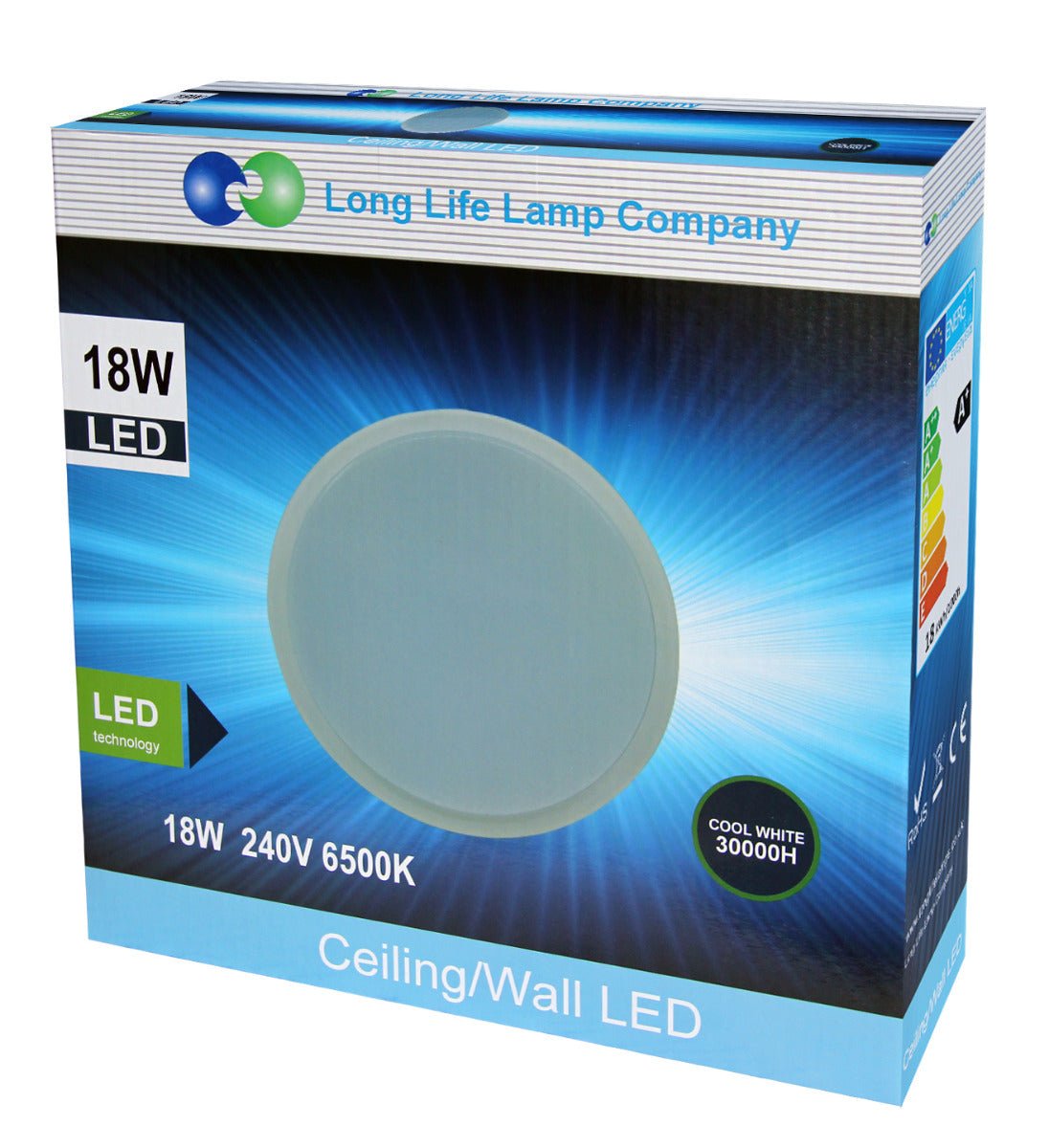 18w High Brightness Round LED Flush Mount Ceiling Light Ideal For Bathrooms, Bedrooms, Loftroom, Storeroom - Energy Light Bulbs - Free delivery on all orders