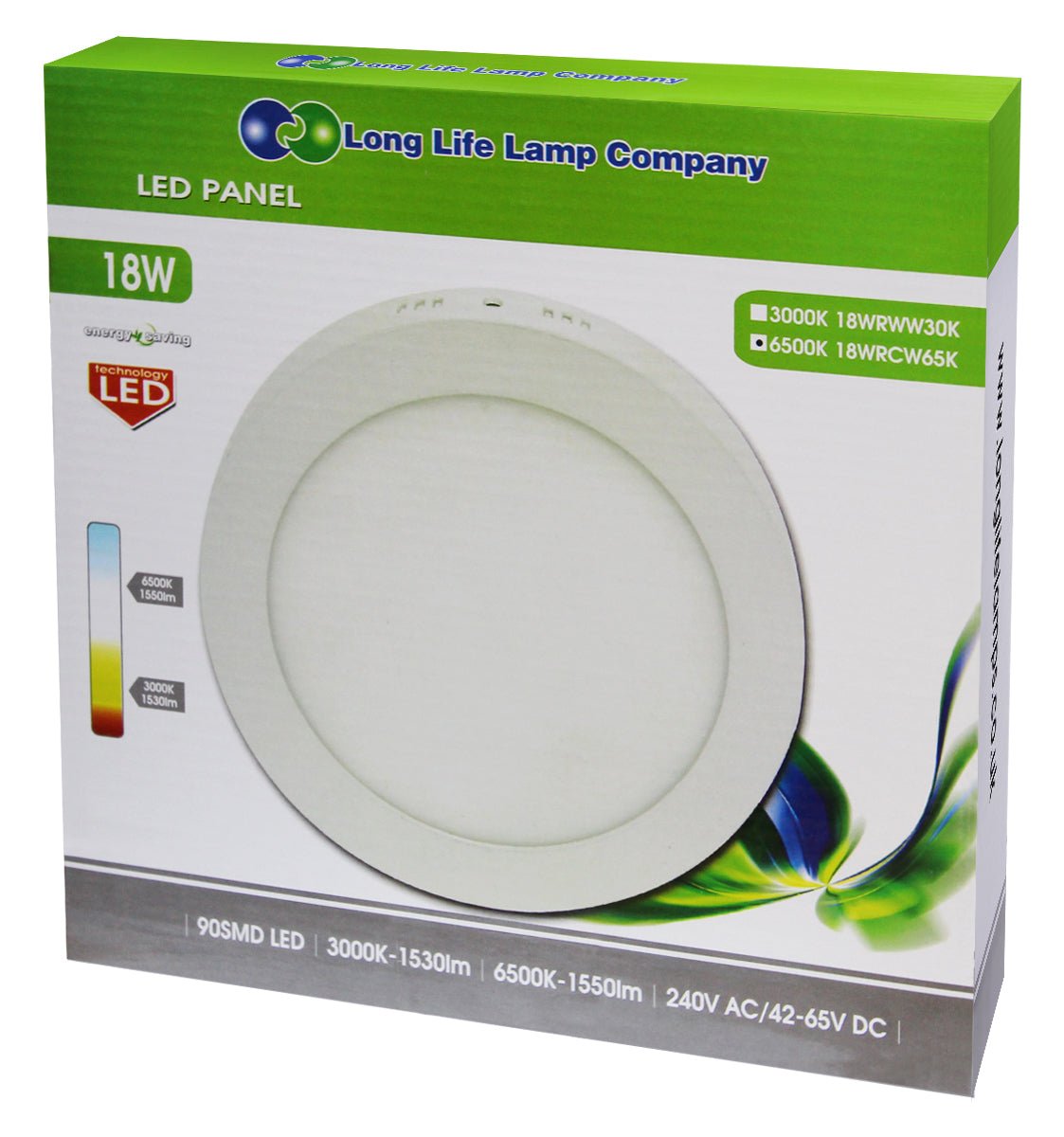 18w LED 6500K Round Surface Mount Ceiling Panel Cool White - Free delivery on all orders