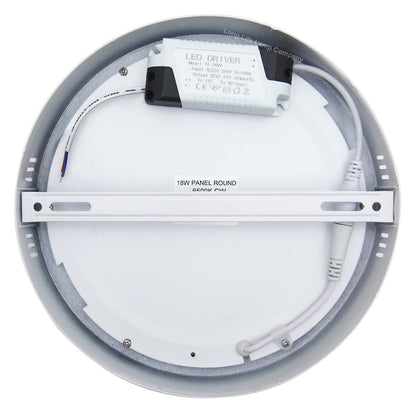 18w LED 6500K Round Surface Mount Ceiling Panel Cool White - Free delivery on all orders
