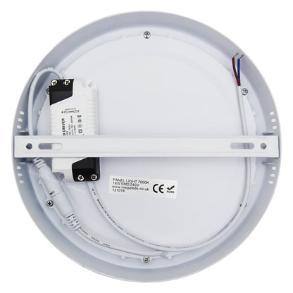 18w LED 6500K Round Surface Mount Ceiling Panel Cool White - Energy Light Bulbs - Free delivery on all orders