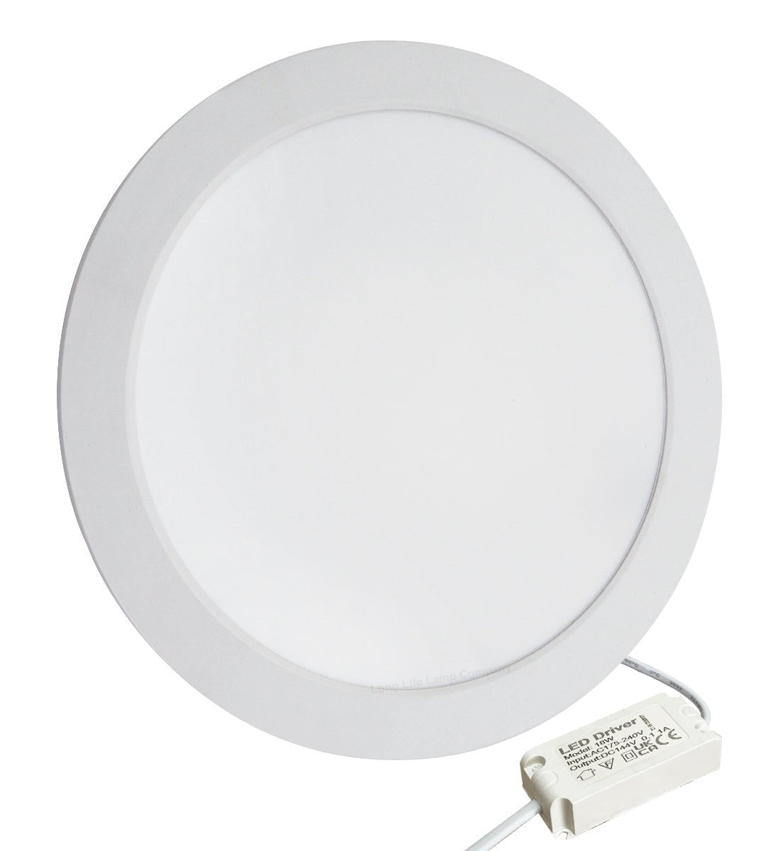 18W LED Back Lit Round Recessed Ceiling Panel Light Cool White 6500k - Energy Light Bulbs - Free delivery on all orders