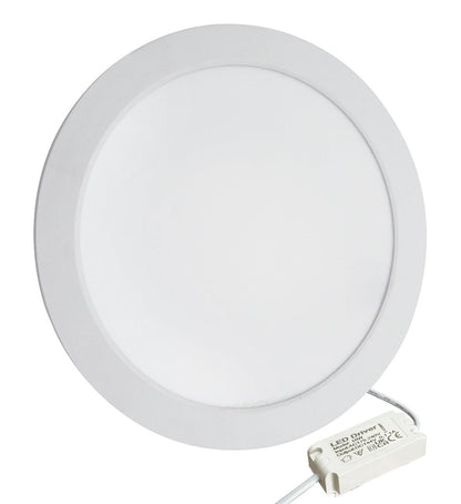 18W LED Back Lit Round Recessed Ceiling Panel Light Cool White 6500k - Energy Light Bulbs - Free delivery on all orders