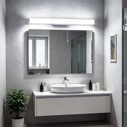 Modern bathroom wall light with integrated LED and IP44 protection