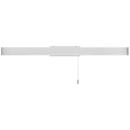 Slim chrome LED mirror light for modern bathrooms