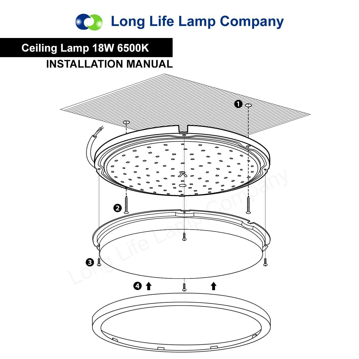 18w LED Bulkhead Ceiling Light Mounted Round Dome Cool White - Energy Light Bulbs - Free delivery on all orders