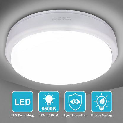 18w LED Bulkhead Ceiling Light Mounted Round Dome Cool White - Energy Light Bulbs - Free delivery on all orders