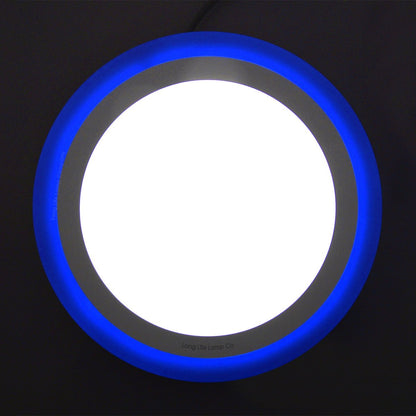 18w LED Ceiling Light Cool White with Blue Ambient Ring Surface Mount - Energy Light Bulbs - Free delivery on all orders