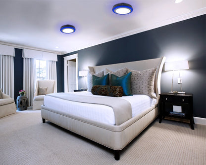 18w LED Ceiling Light Cool White with Blue Ambient Ring Surface Mount - Energy Light Bulbs - Free delivery on all orders