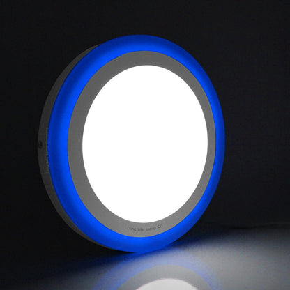 18w LED Ceiling Light Cool White with Blue Ambient Ring Surface Mount - Energy Light Bulbs - Free delivery on all orders