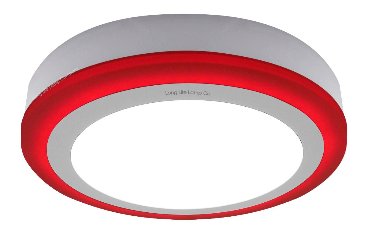 18w LED Ceiling Light Cool White with Red Ambient Ring Surface Mount - Energy Light Bulbs - Free delivery on all orders