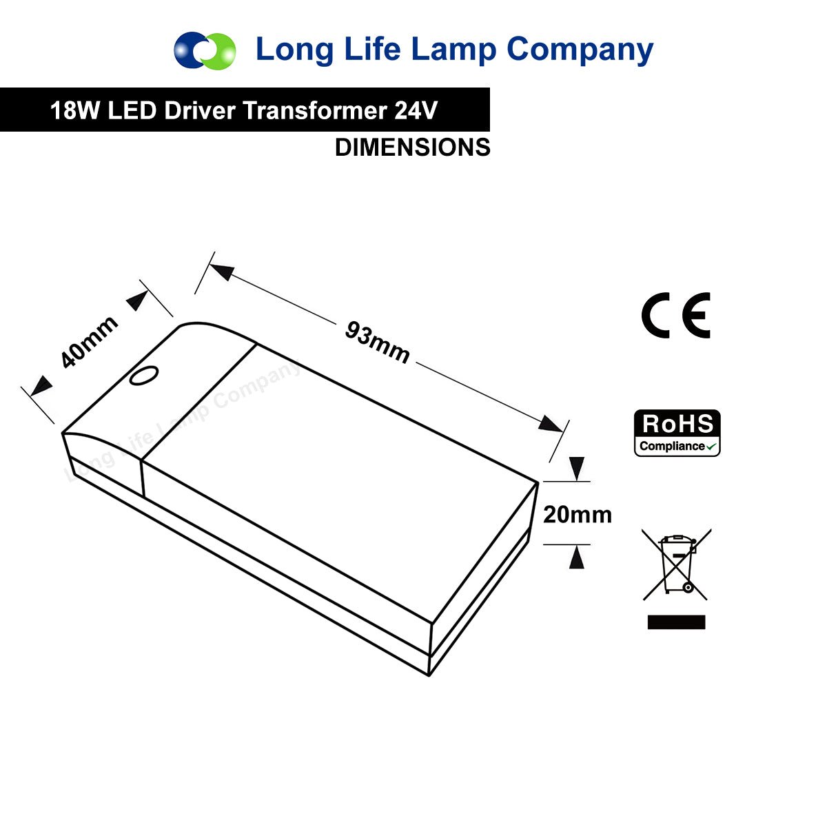 18w LED Driver Transformer 24V - Energy Light Bulbs - Free delivery on all orders