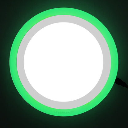 18w LED Round Recessed Ceiling Panel Light Dual Colour Cool White Green Ring - Energy Light Bulbs - Free delivery on all orders