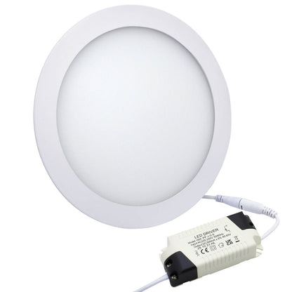 18w LED Round Recessed Ceiling Panel Light Ultra Slim Cool White 6500K - Energy Light Bulbs - Free delivery on all orders