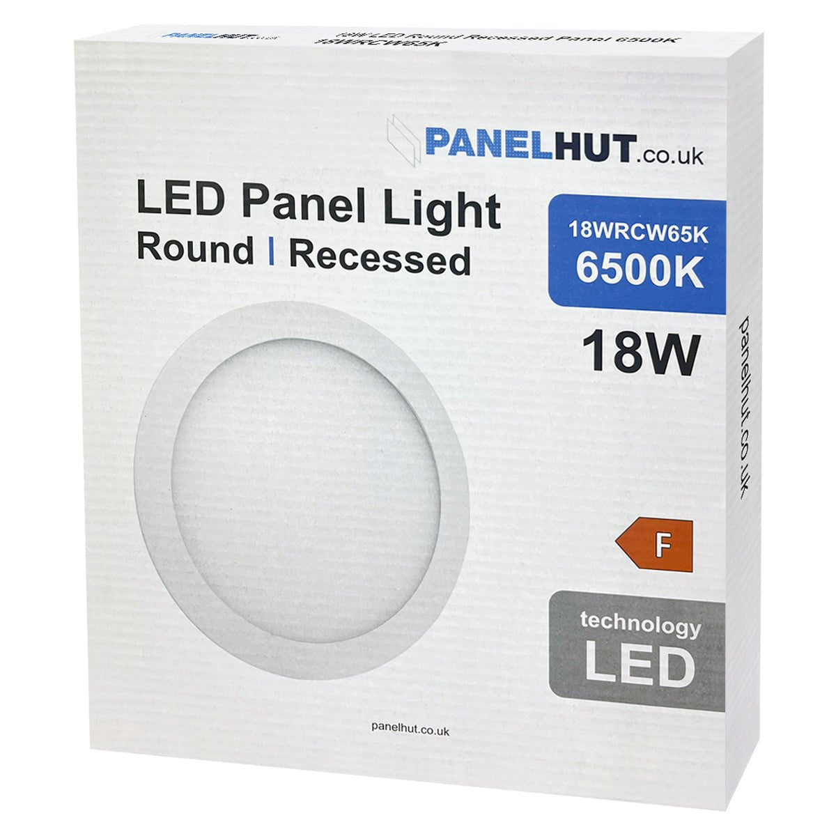 18w LED Round Recessed Ceiling Panel Light Ultra Slim Cool White 6500K - Energy Light Bulbs - Free delivery on all orders