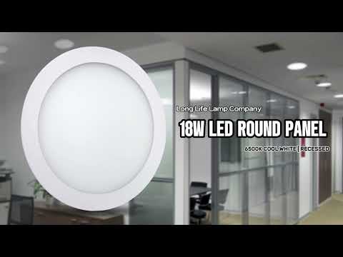 18w LED Round Recessed Ceiling Panel Light Ultra Slim Cool White 6500K - Energy Light Bulbs - Free delivery on all orders