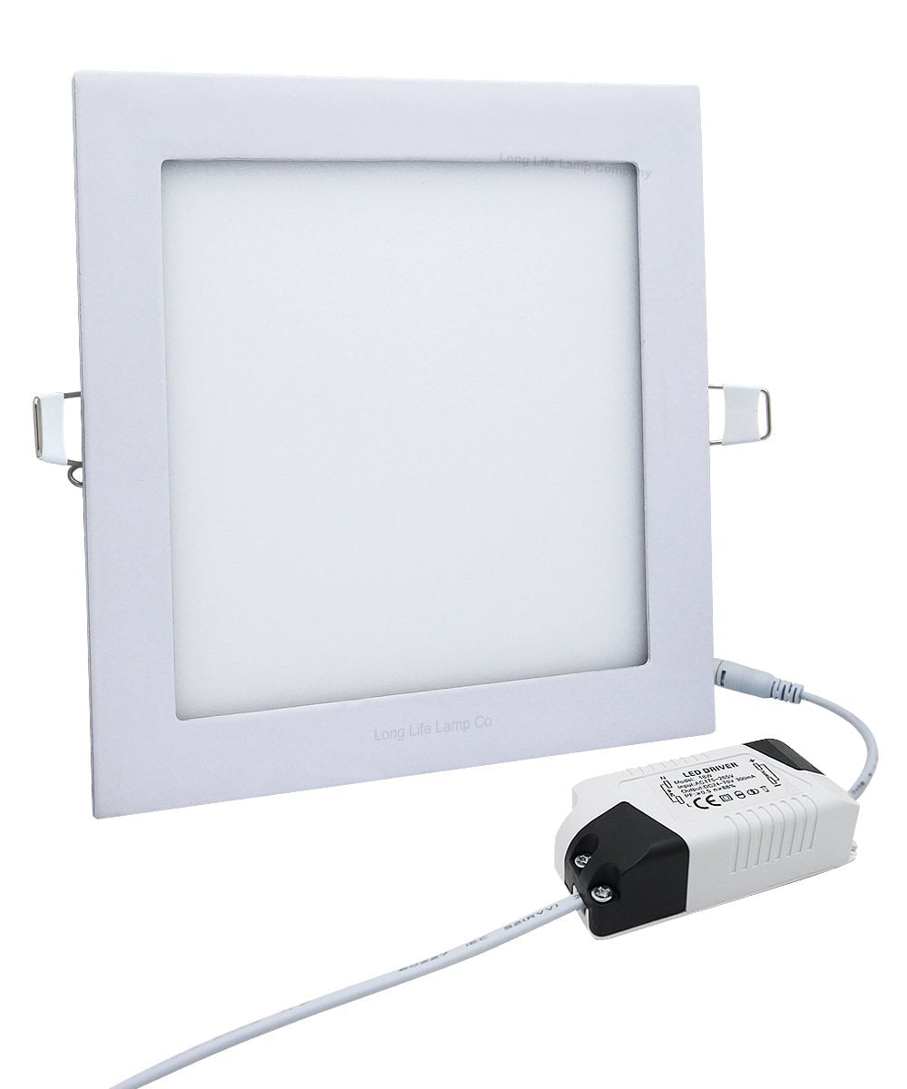 18w LED Square Recessed Ceiling Flat Panel Warm White 2700K - Energy Light Bulbs - Free delivery on all orders
