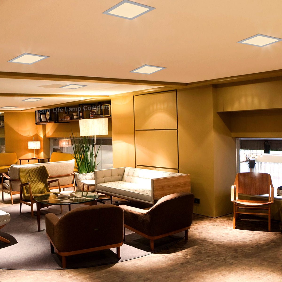 18w LED Square Recessed Ceiling Flat Panel Warm White 2700K - Energy Light Bulbs - Free delivery on all orders