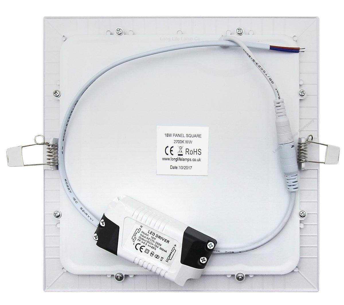 18w LED Square Recessed Ceiling Flat Panel Warm White 2700K - Energy Light Bulbs - Free delivery on all orders