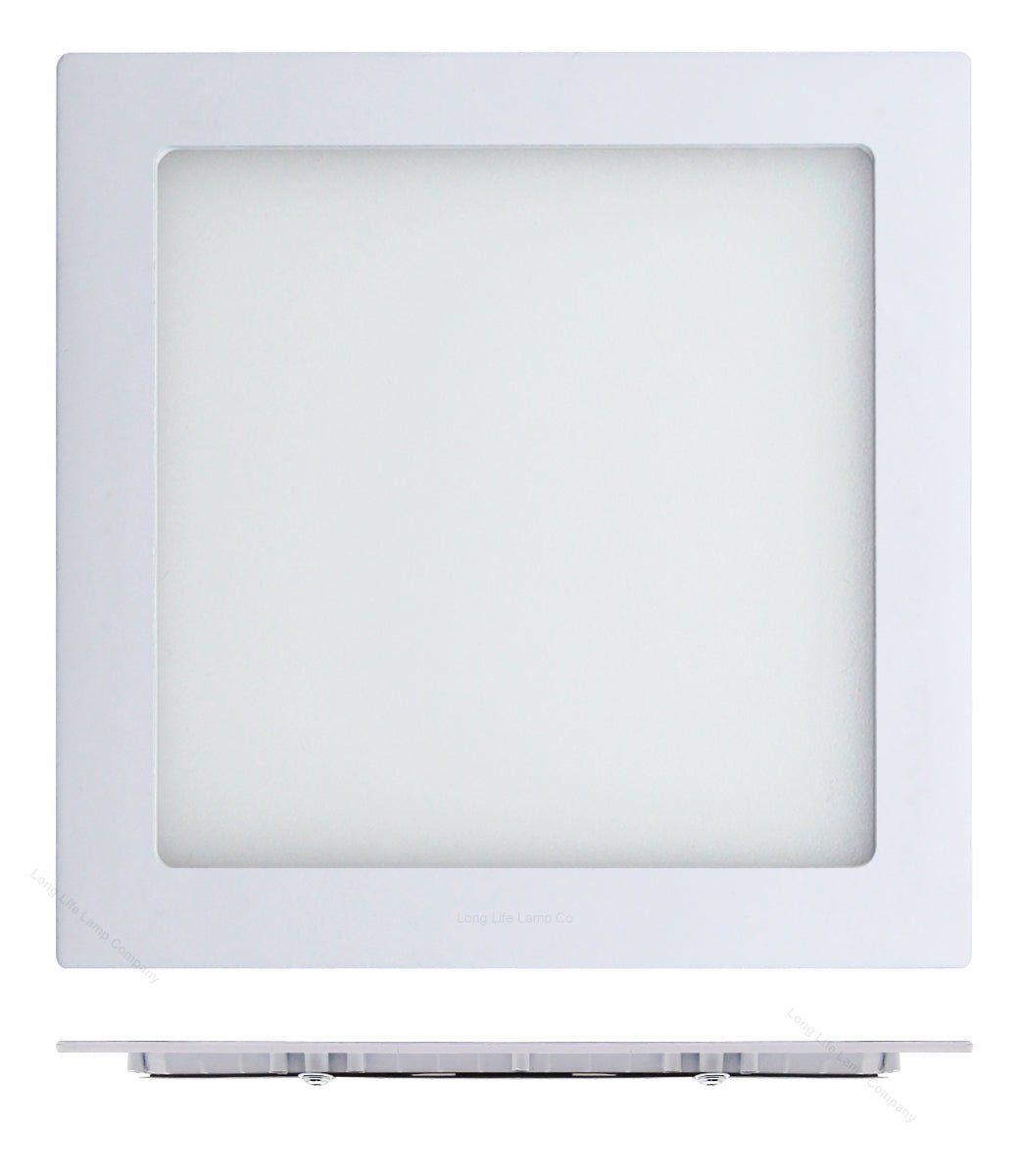18w LED Square Recessed Ceiling Flat Panel Warm White 2700K - Energy Light Bulbs - Free delivery on all orders