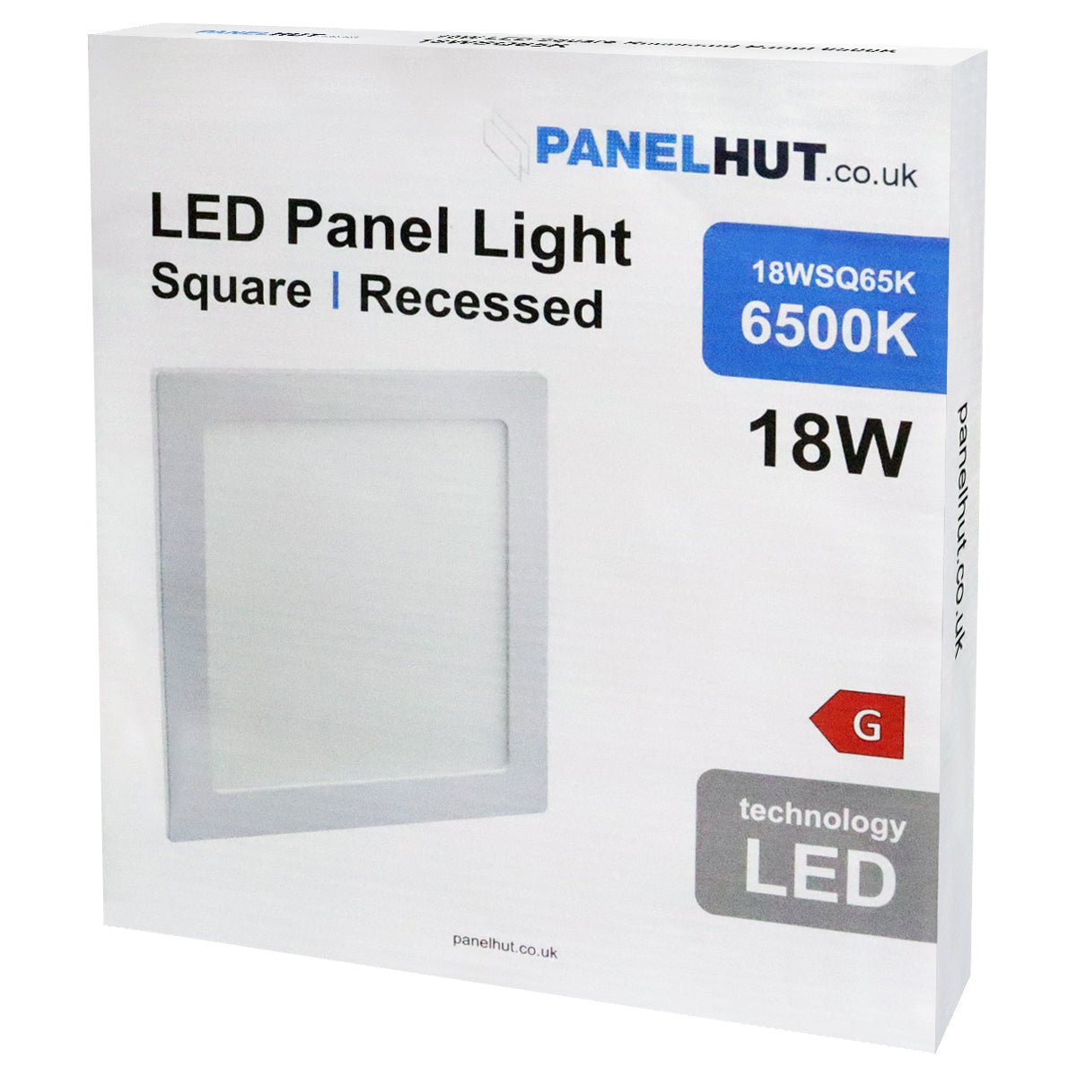 18w LED Square Recessed Ceiling Panel Cool White 6500K - Energy Light Bulbs - Free delivery on all orders