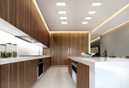 18w LED Square Recessed Ceiling Panel Cool White 6500K - Energy Light Bulbs - Free delivery on all orders