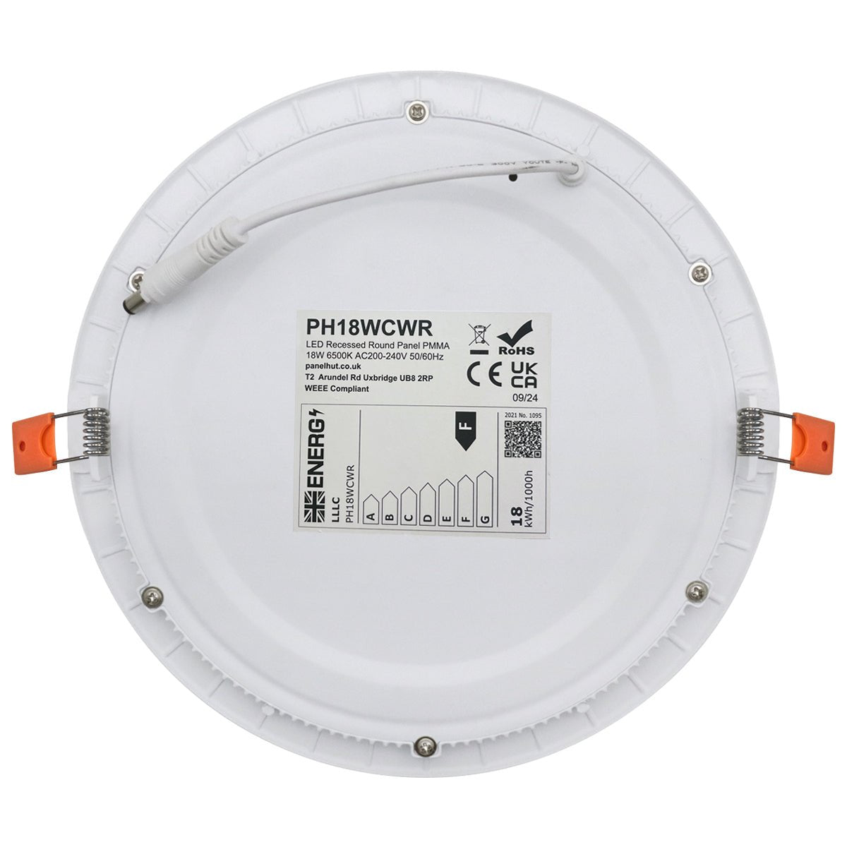 18w Recessed LED Round Panel Light 6500K Continuous Running Hours Philips Driver - Energy Light Bulbs - Free delivery on all orders