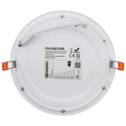 18w Recessed LED Round Panel Light 6500K Continuous Running Hours Philips Driver - Energy Light Bulbs - Free delivery on all orders