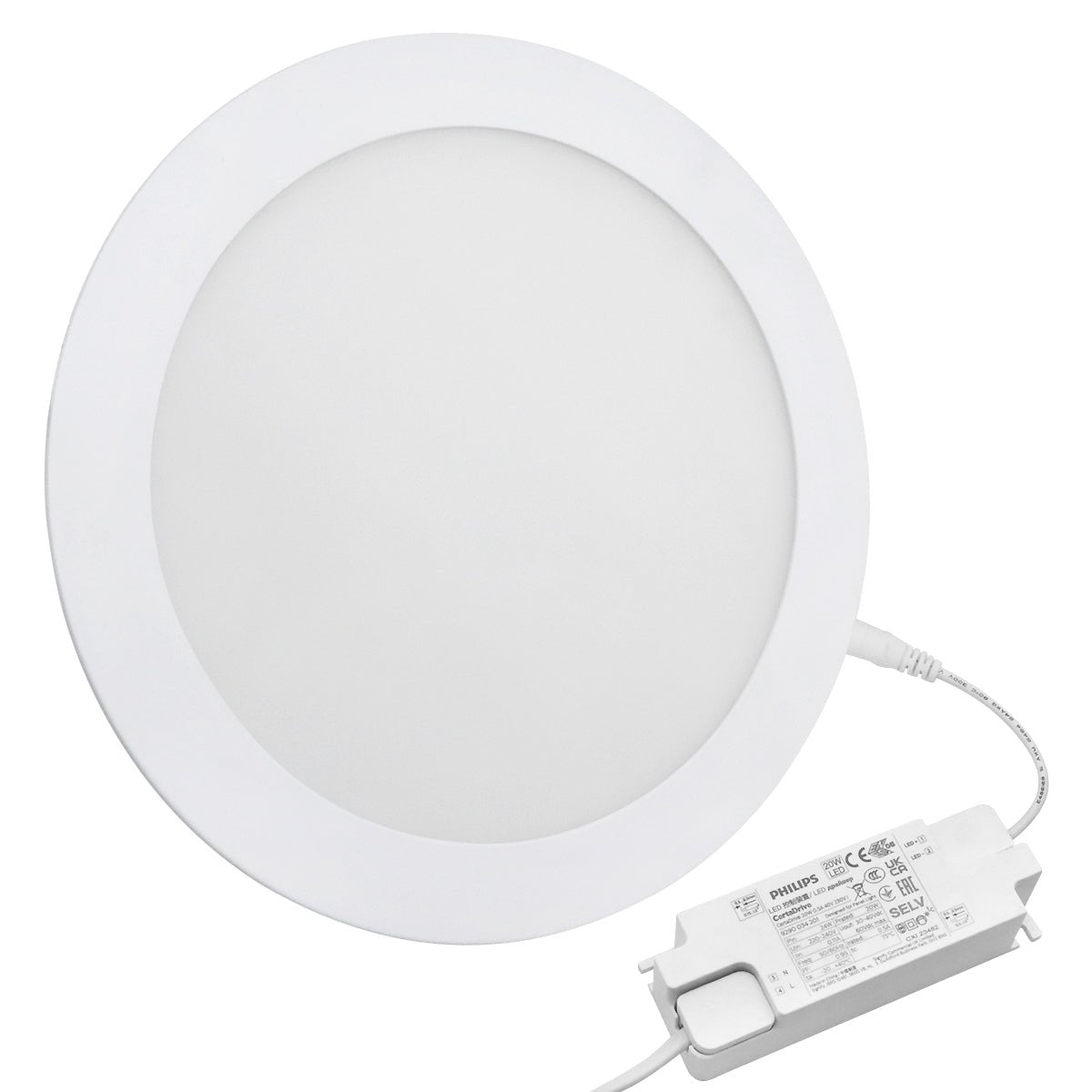 18w Recessed LED Round Panel Light 6500K Continuous Running Hours Philips Driver - Energy Light Bulbs - Free delivery on all orders