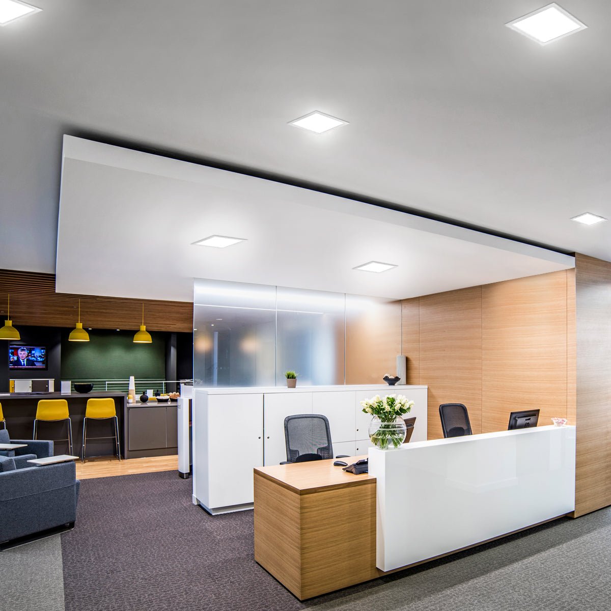 18w Recessed LED Square Panel Light 6500K Continuous Running Hours Philips Driver - Energy Light Bulbs - Free delivery on all orders