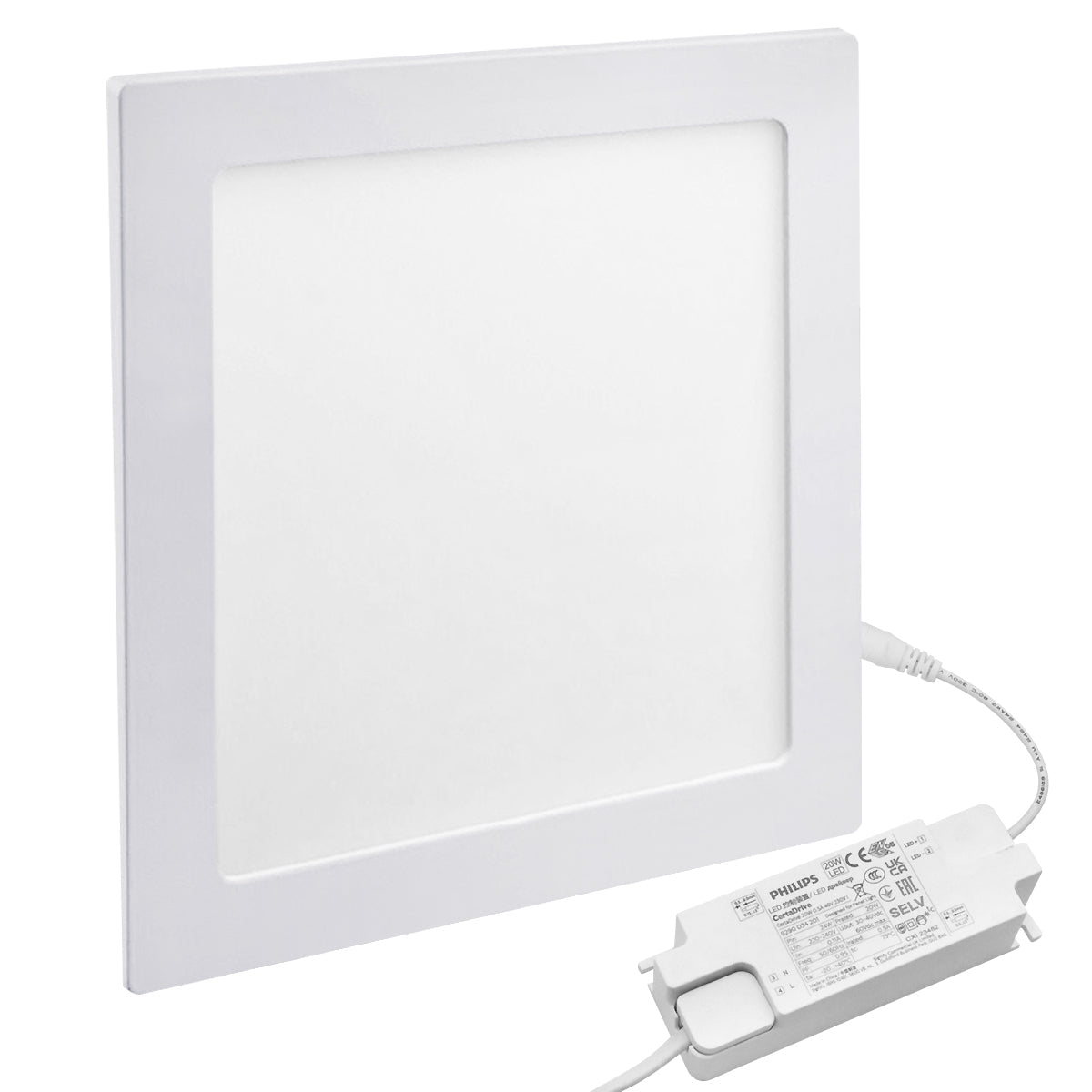 18w Recessed LED Square Panel Light 6500K Continuous Running Hours Philips Driver - Energy Light Bulbs - Free delivery on all orders
