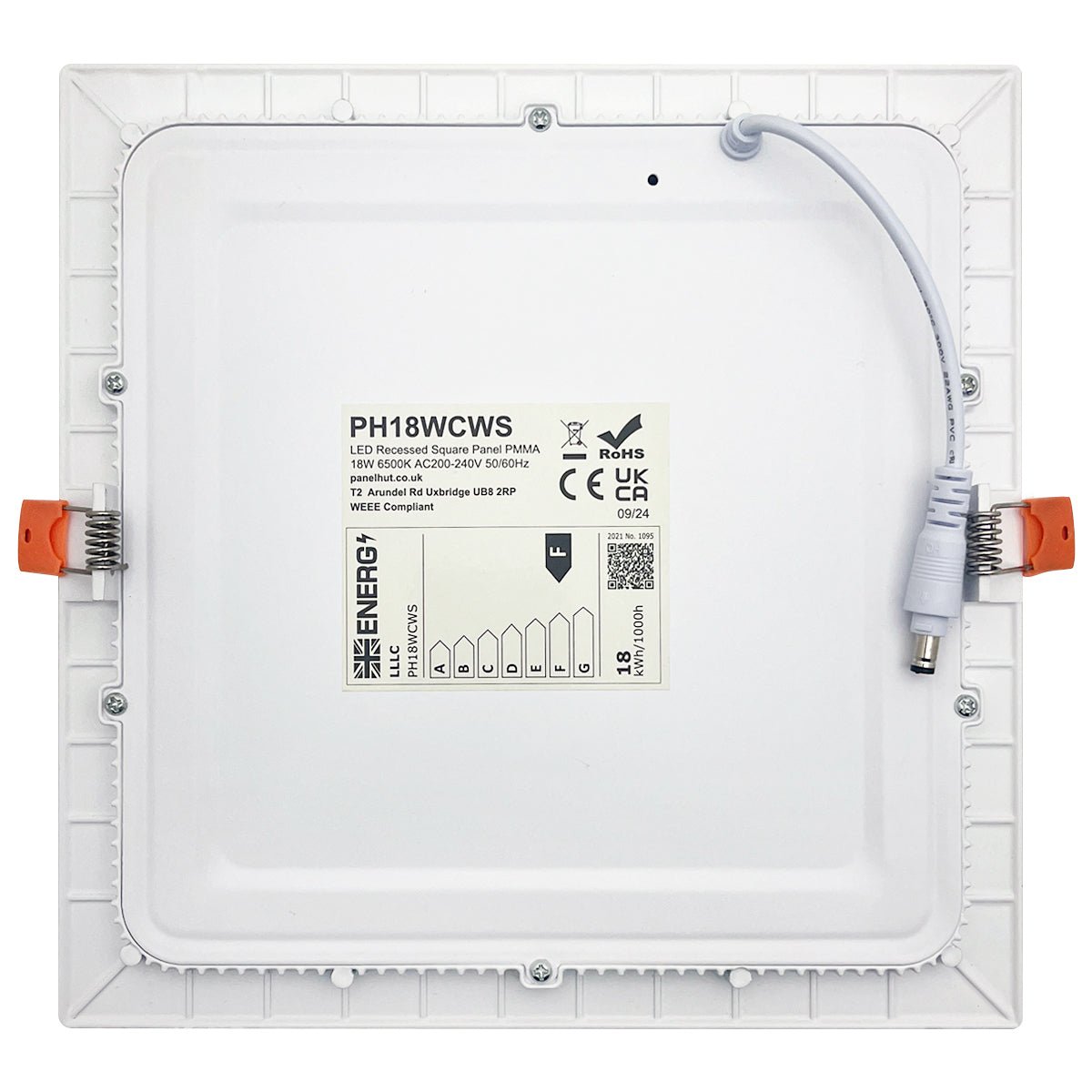 18w Recessed LED Square Panel Light 6500K Continuous Running Hours Philips Driver - Energy Light Bulbs - Free delivery on all orders