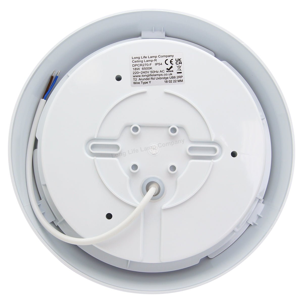 18w Round LED Ceiling Light Flush Mount IP54 6500K - Energy Light Bulbs - Free delivery on all orders