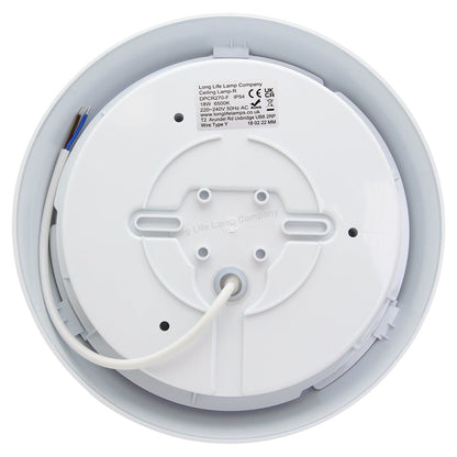 18w Round LED Ceiling Light Flush Mount IP54 6500K - Energy Light Bulbs - Free delivery on all orders