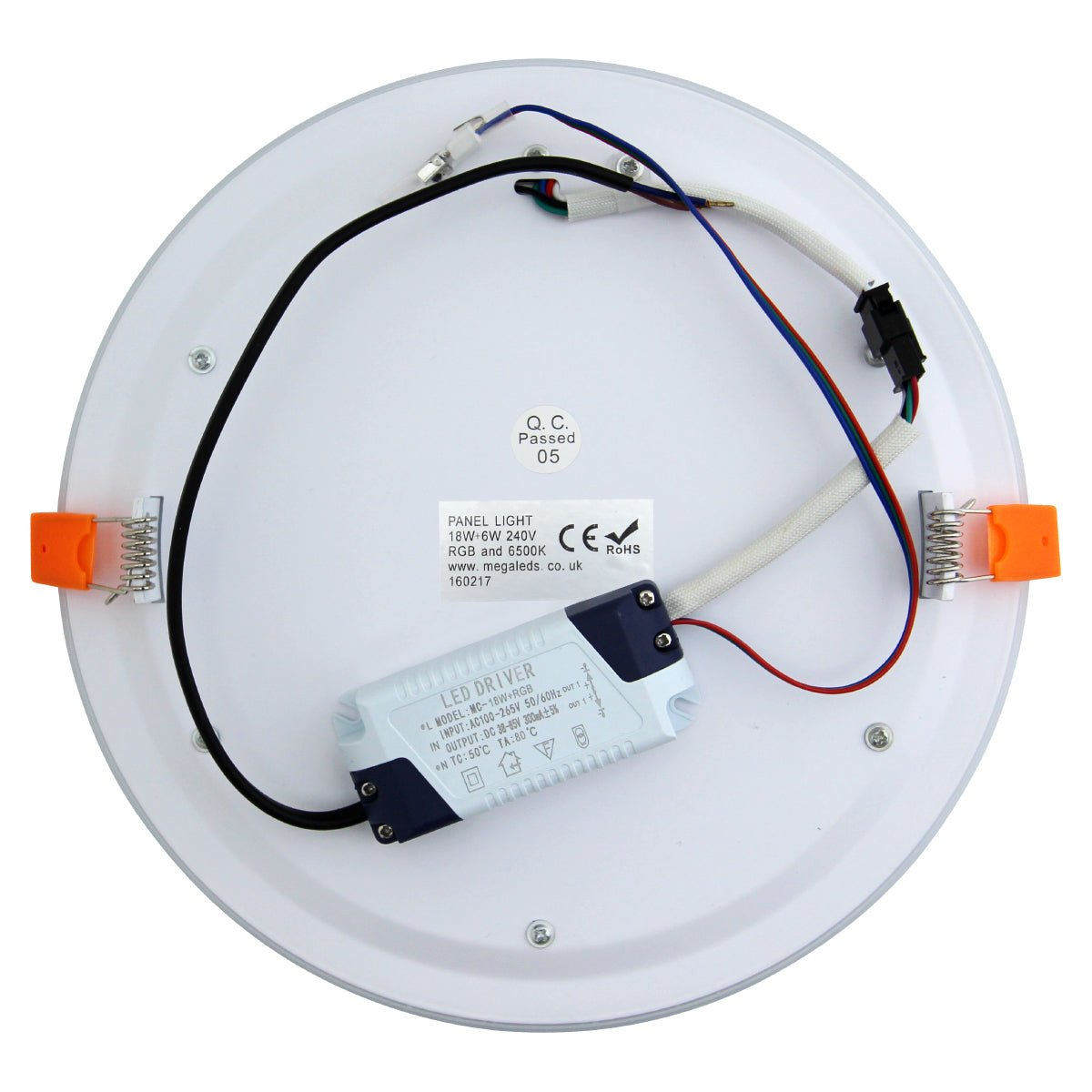 18w Round LED Ceiling Light Panel Cool White with 6w RGB Colour Changing Ambient Ring Remote Controlled - Energy Light Bulbs - Free delivery on all orders