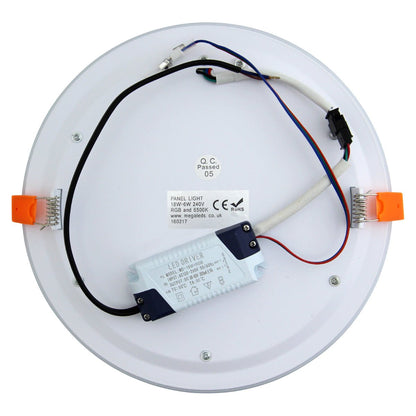 18w Round LED Ceiling Light Panel Cool White with 6w RGB Colour Changing Ambient Ring Remote Controlled - Energy Light Bulbs - Free delivery on all orders