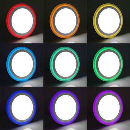 18w Round LED Ceiling Light Panel Cool White with 6w RGB Colour Changing Ambient Ring Remote Controlled - Energy Light Bulbs - Free delivery on all orders
