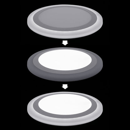 18w Round LED Ceiling Panel Cool White 3 Switch Mode White Ring - Energy Light Bulbs - Free delivery on all orders