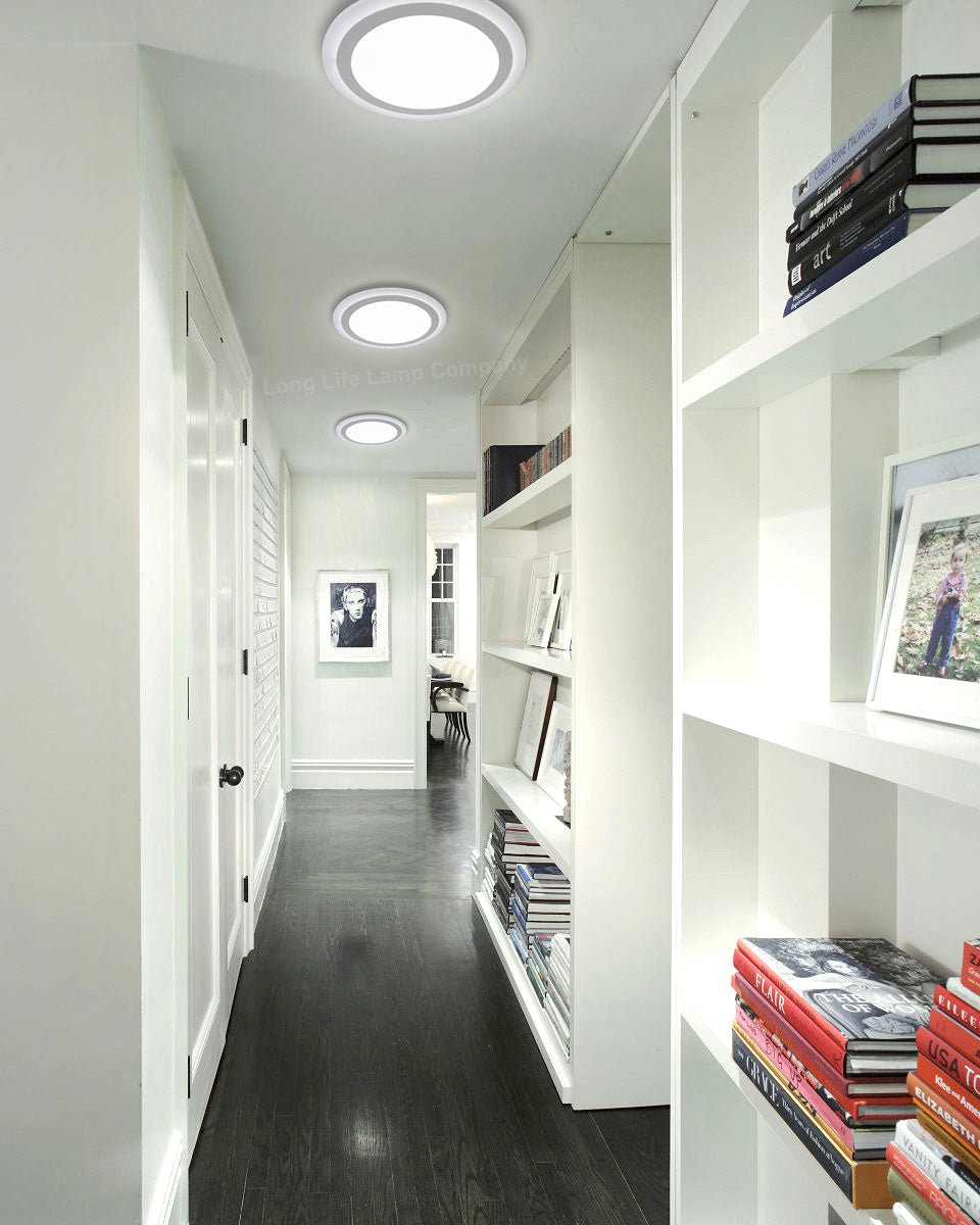 18w Round LED Ceiling Panel Cool White 3 Switch Mode White Ring - Energy Light Bulbs - Free delivery on all orders