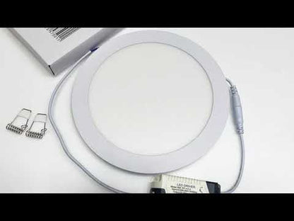 18w Round LED Recessed Ceiling Panel Light White 4000K - Energy Light Bulbs - Free delivery on all orders