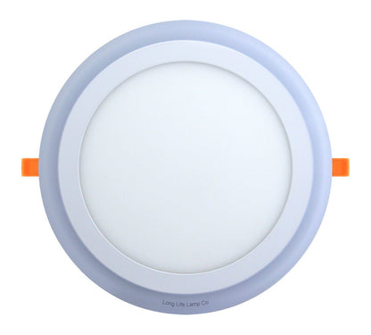 18w Round Recessed LED Ceiling Panel Light Dual Colour Cool White Blue Ring - Energy Light Bulbs - Free delivery on all orders