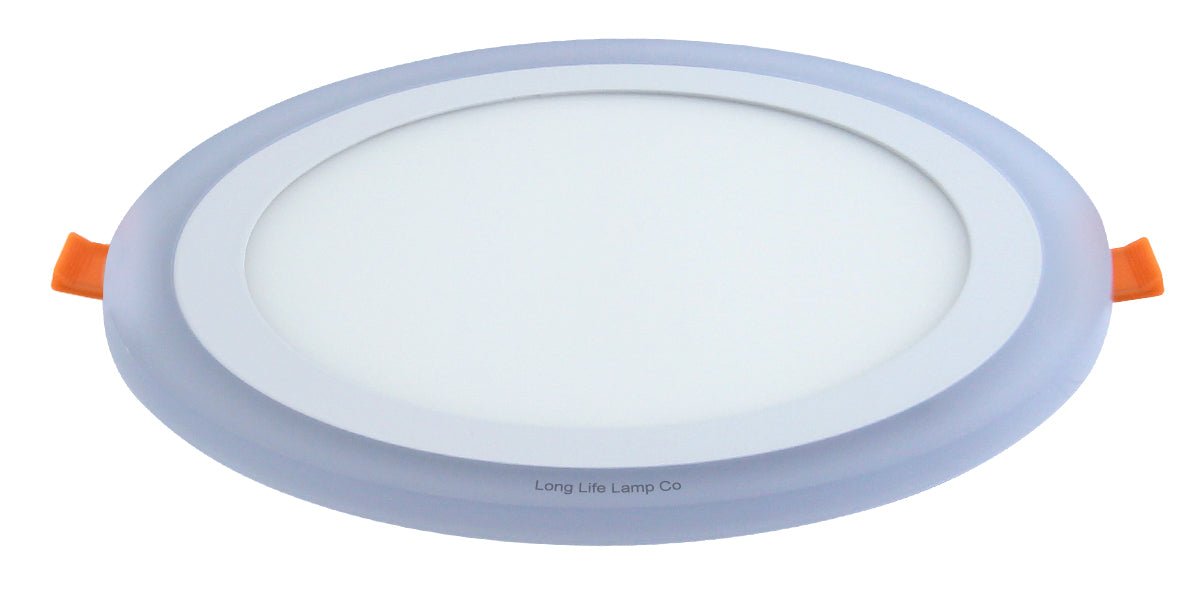 18w Round Recessed LED Ceiling Panel Light Dual Colour Cool White Blue Ring - Energy Light Bulbs - Free delivery on all orders