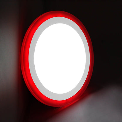 18w Round Recessed LED Ceiling Panel Light Dual Colour Cool White Red Ring - Energy Light Bulbs - Free delivery on all orders