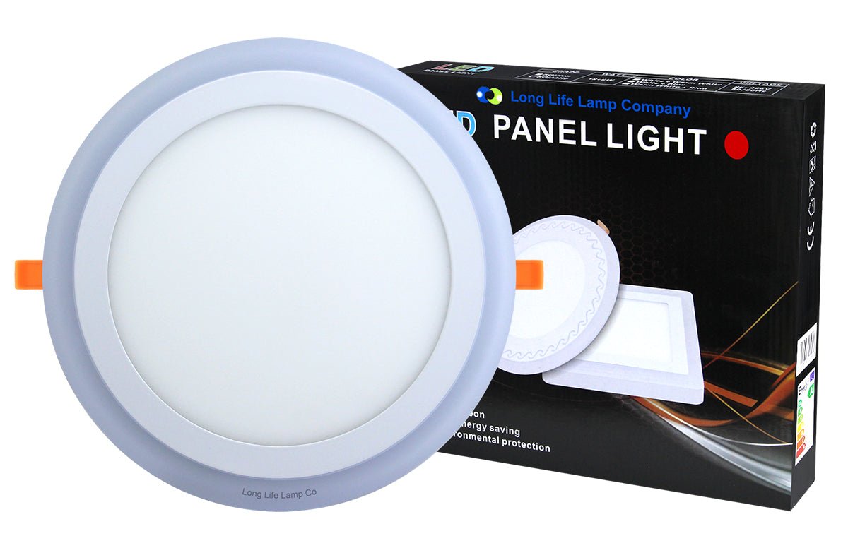 18w Round Recessed LED Ceiling Panel Light Dual Colour Cool White Red Ring - Energy Light Bulbs - Free delivery on all orders