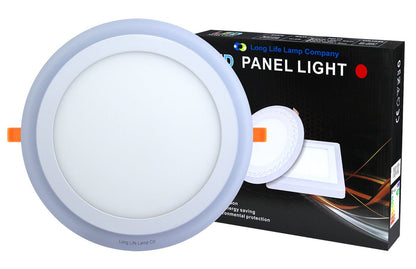 18w Round Recessed LED Ceiling Panel Light Dual Colour Cool White Red Ring - Energy Light Bulbs - Free delivery on all orders