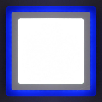 18w Square LED Ceiling Light Cool White with Blue Ambient Ring Surface Mount - Energy Light Bulbs - Free delivery on all orders