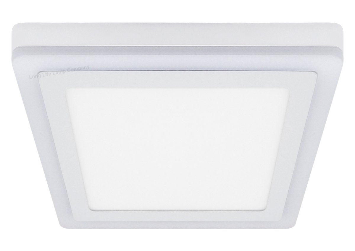 18w Square LED Ceiling Light Cool White with Blue Ambient Ring Surface Mount - Energy Light Bulbs - Free delivery on all orders