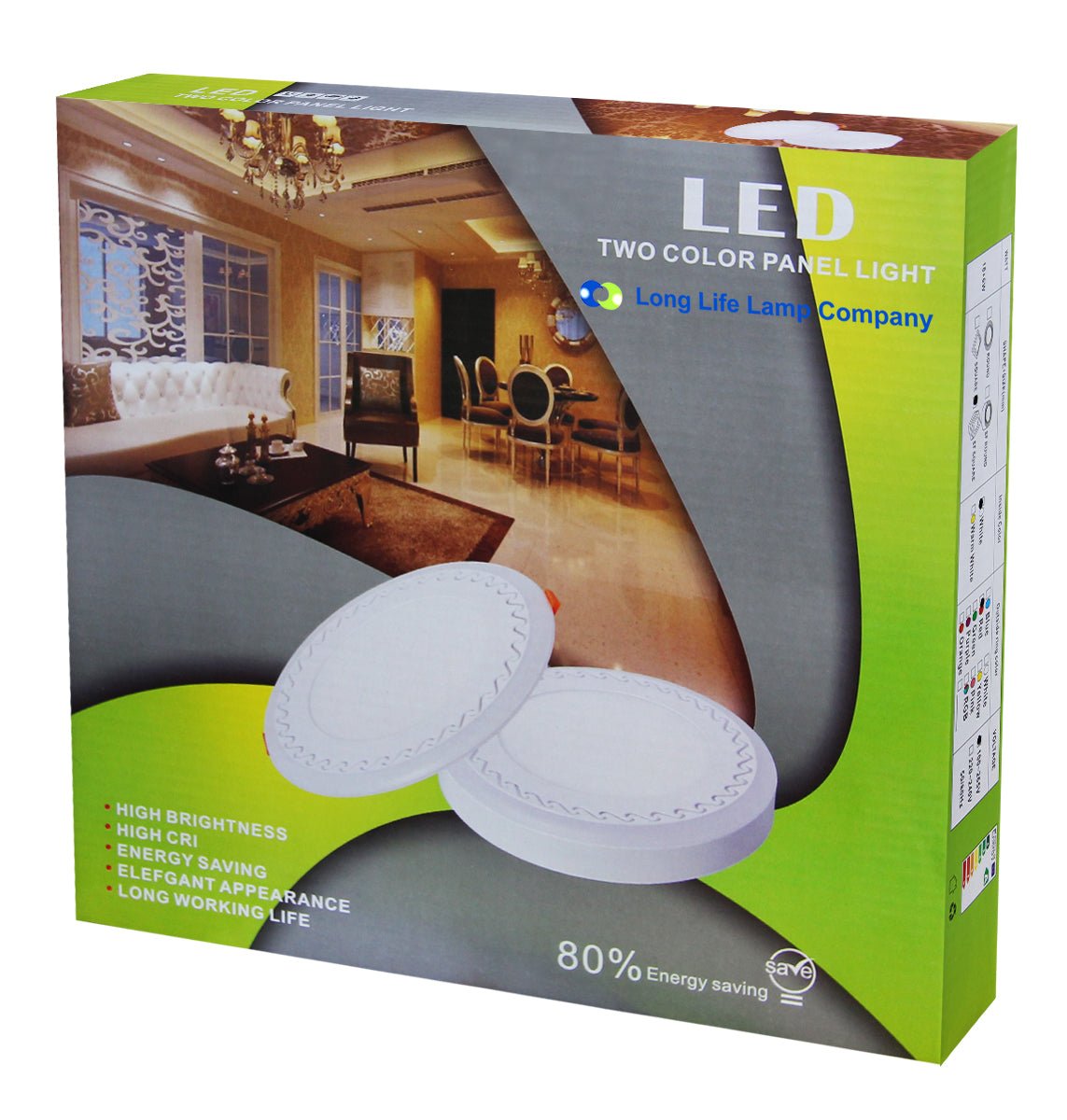 18w Square LED Ceiling Light Cool White with Red Ambient Ring Surface Mount - Energy Light Bulbs - Free delivery on all orders